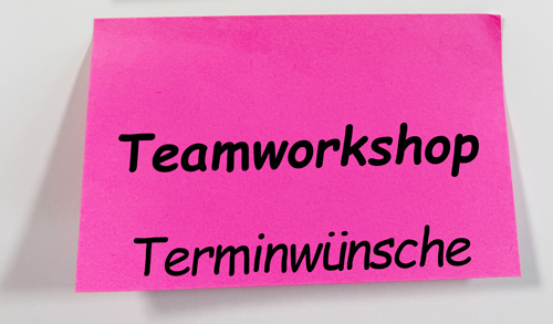 Terminwünsche Workshops für Teams, Teamworkshops, Workshops für Arbeitsgruppen, Workshops für Abteilungen, Team Workshop, Mitarbeiter Workshops, Firmenworkshops, Workshops Unternehmen, Inhouse Workshops - MTO-Consulting Dipl.-Psych. Jürgen Junker und Dipl.-Soziologin Isabella Junker