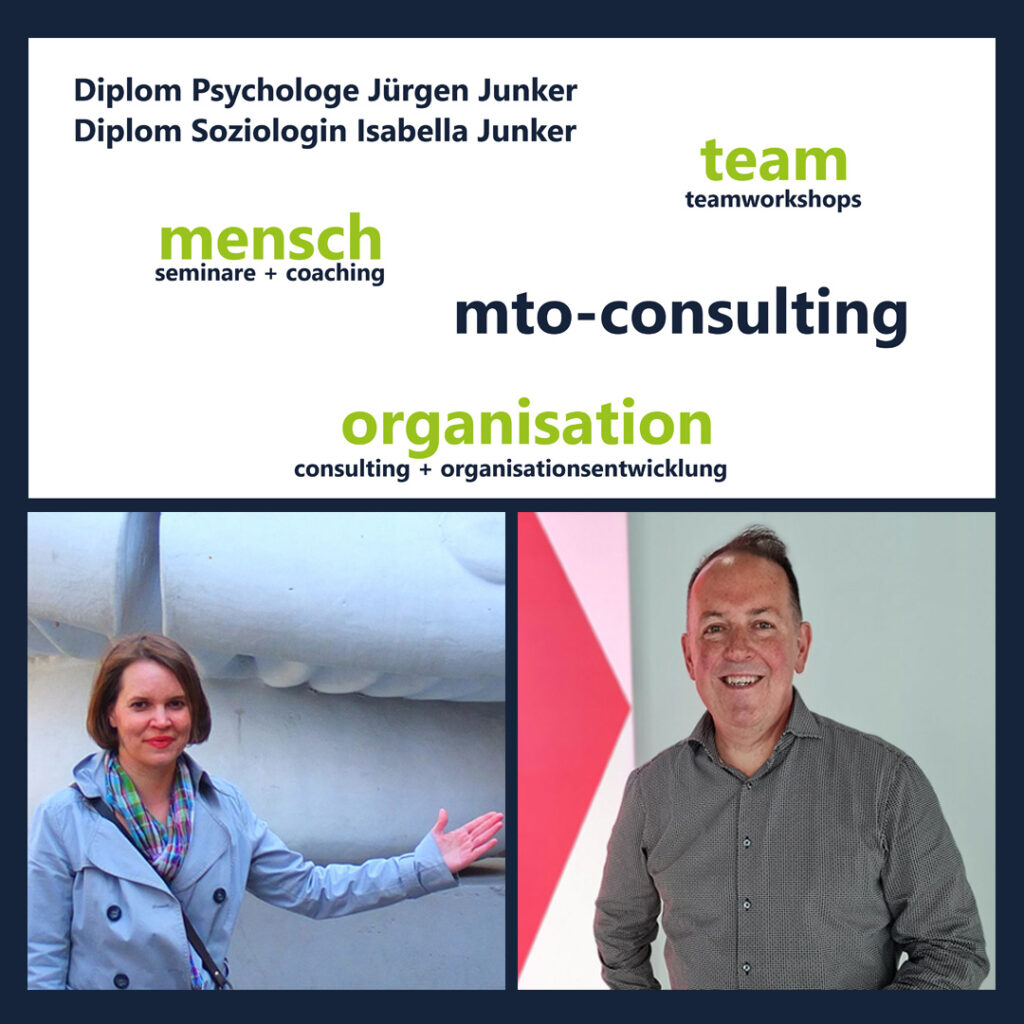 MTO-Consulting Mensch, Team, Organisation - Seminare, Coaching und Teamworkshops über 900 Firmenkunden - Seminare, Coaching Teamworkshops - Dipl.-Psych. Jürgen Junker - Dipl.-Soz. Isabella Junker MTO-Consulting Mensch Team Organisation