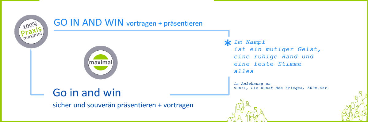 Speakertraining Go in and win ✅ souverän vortragen und präsentieren